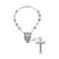  OUR LADY OF THE HIGHWAY AUTO ROSARY MULTI COLOR GLASS BEADS 